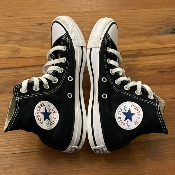 sold Converse Black Canvas High Top Sneaker Shoes Womens Size 6.5 W9160 - Picture 9 of 12